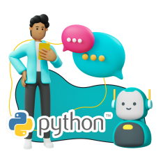 Умный чат-бот на Python - КИБЕРшкола программирования для детей, компьютерные курсы для школьников, начинающих и подростков - KIBERone г. Батайск